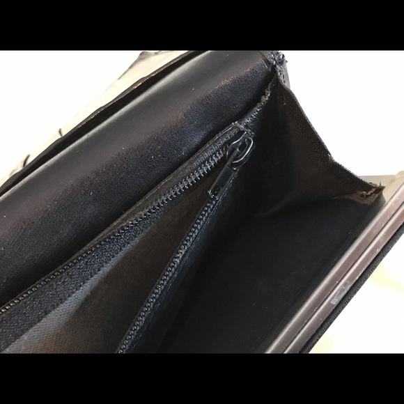 Grand Lion Leather Wallet Black 7 x 3 1/2” vintage - Picture 12 of 16